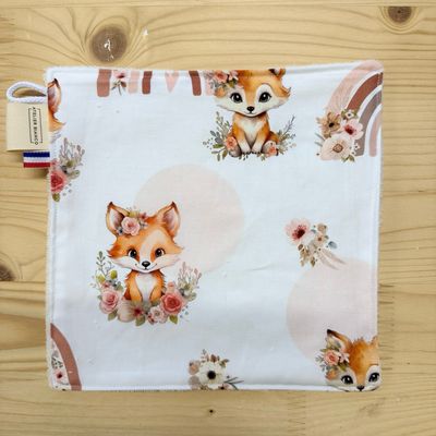 Débarbouillette lavable - Motifs Renards