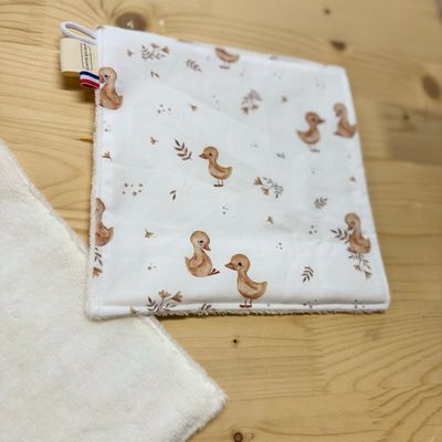 Débarbouillette lavable - Motifs Canard