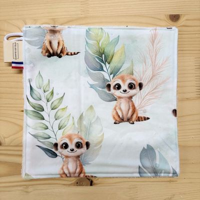 Débarbouillette lavable - Motifs Lémuriens