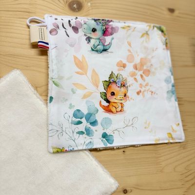 Débarbouillette lavable - Motifs Dragons