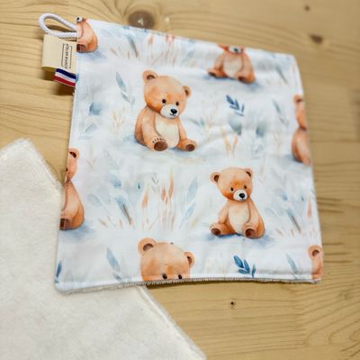 Débarbouillette lavable - Motifs Ours