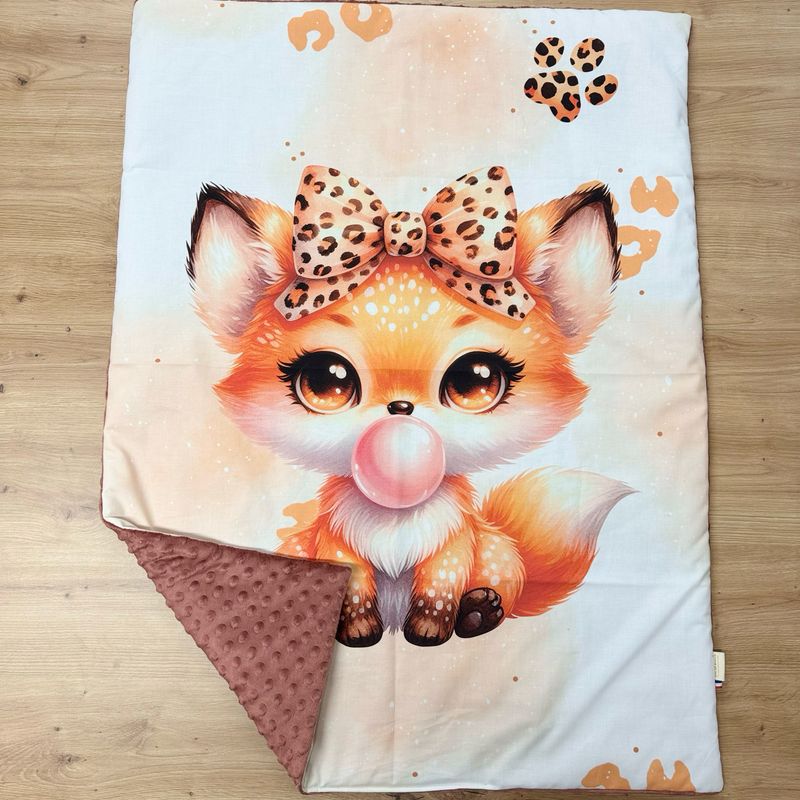 Couverture bébé personnalisable - Motifs Renard