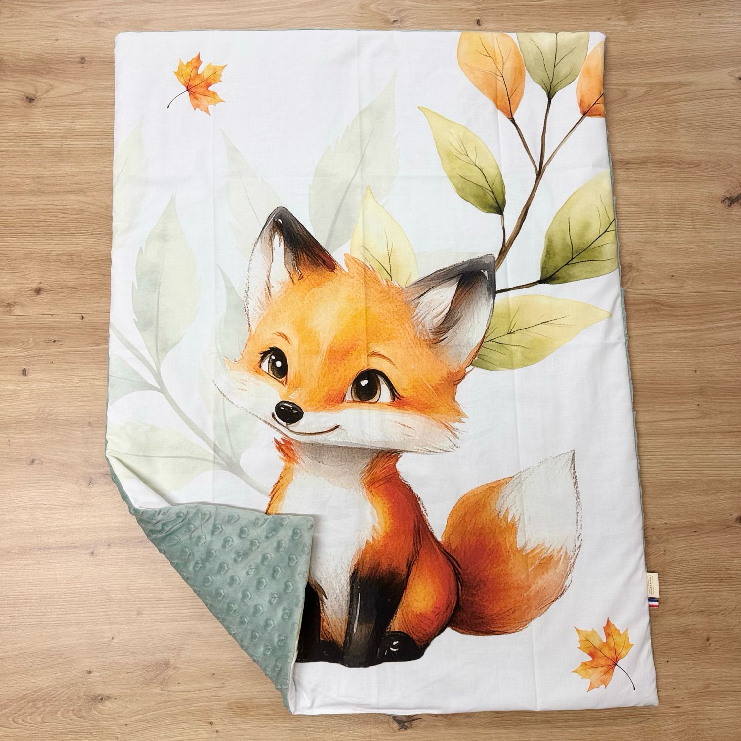 Couverture bébé personnalisable - Motifs Renard