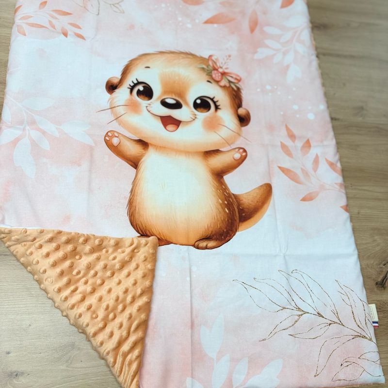 Couverture bébé personnalisable - Motifs Loutres