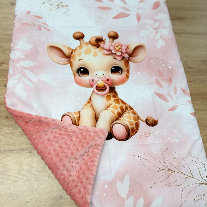 Couverture bébé personnalisable - Motifs Girafe