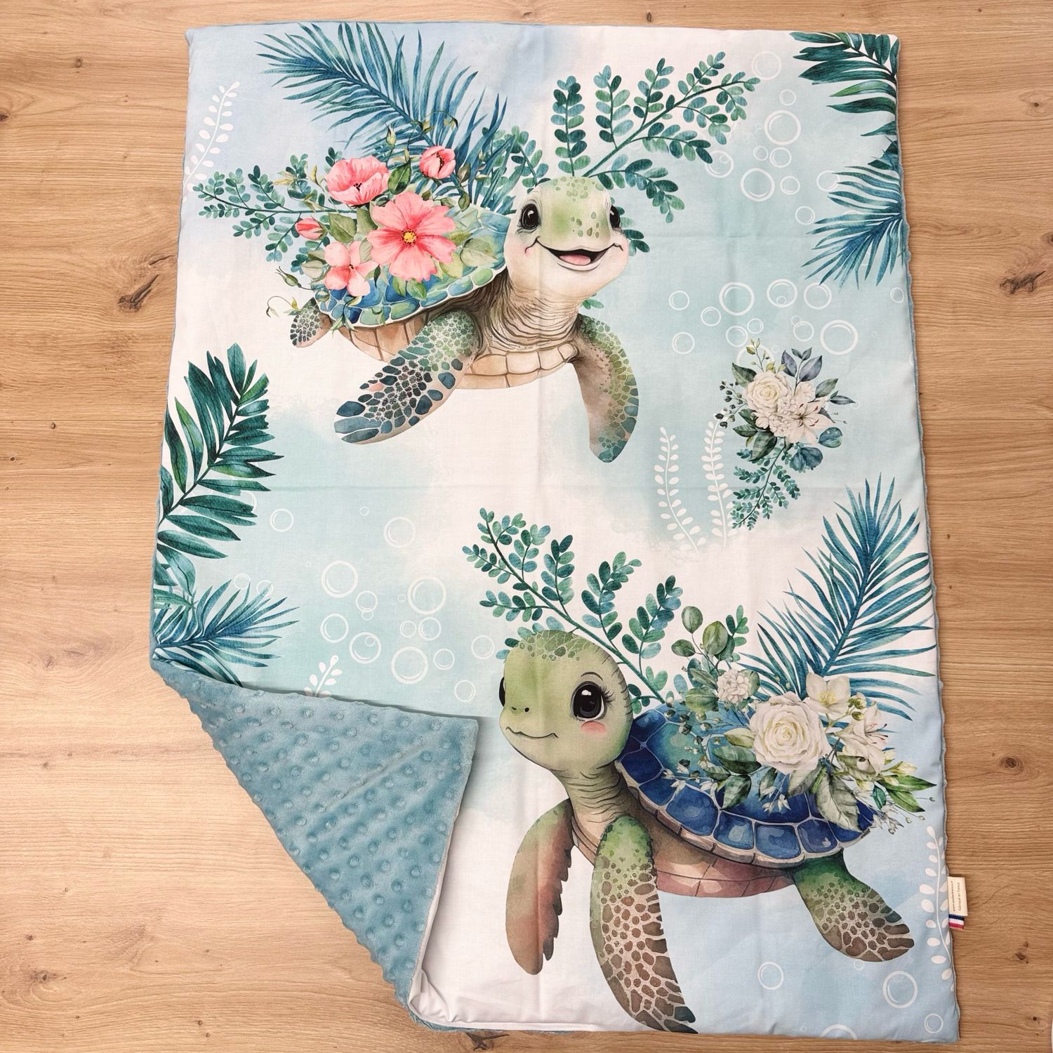 Couverture bébé personnalisable - Motifs Tortue
