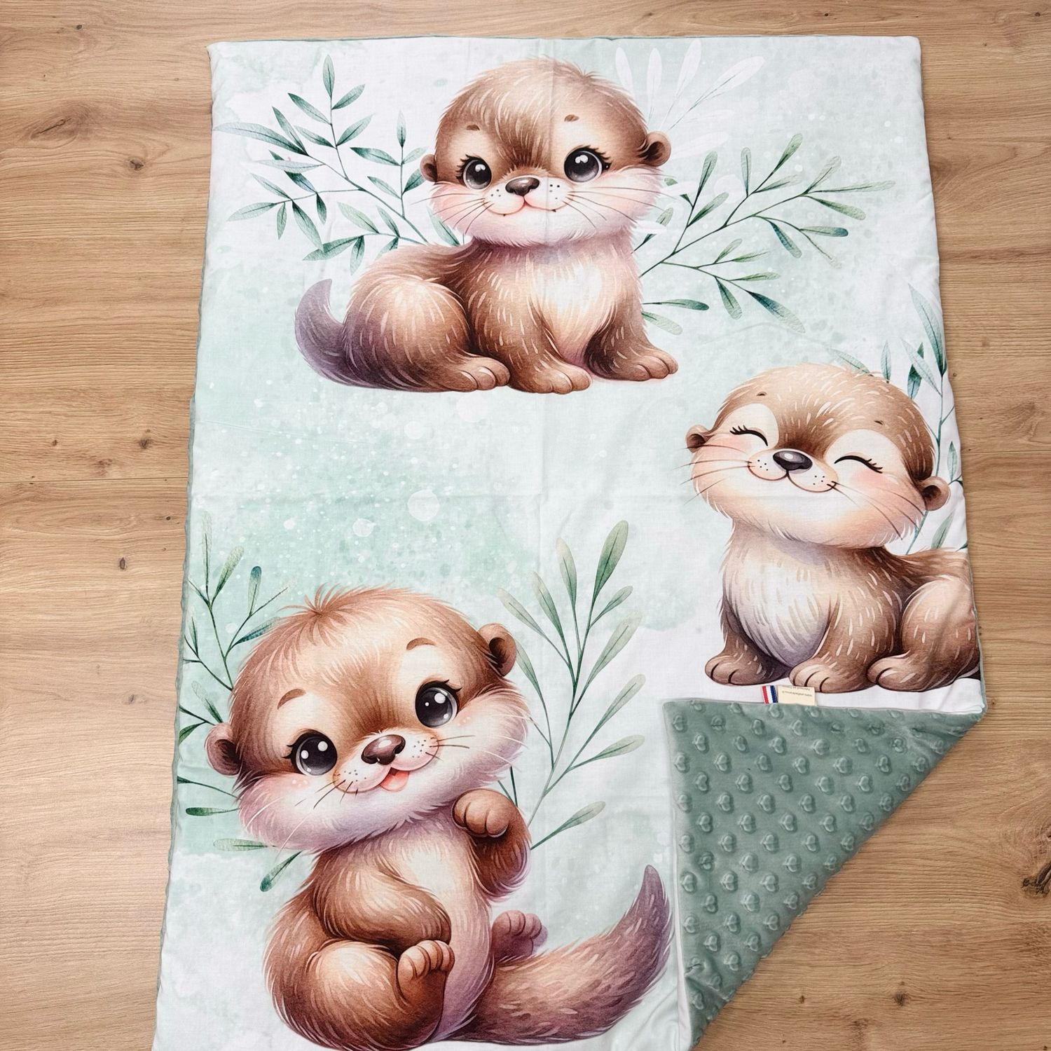Couverture bébé personnalisable - Motifs Loutres