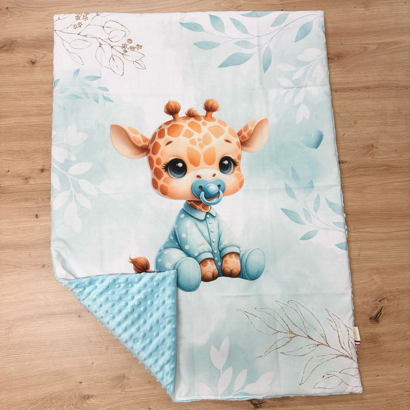 Couverture bébé personnalisable - Motifs Girafe