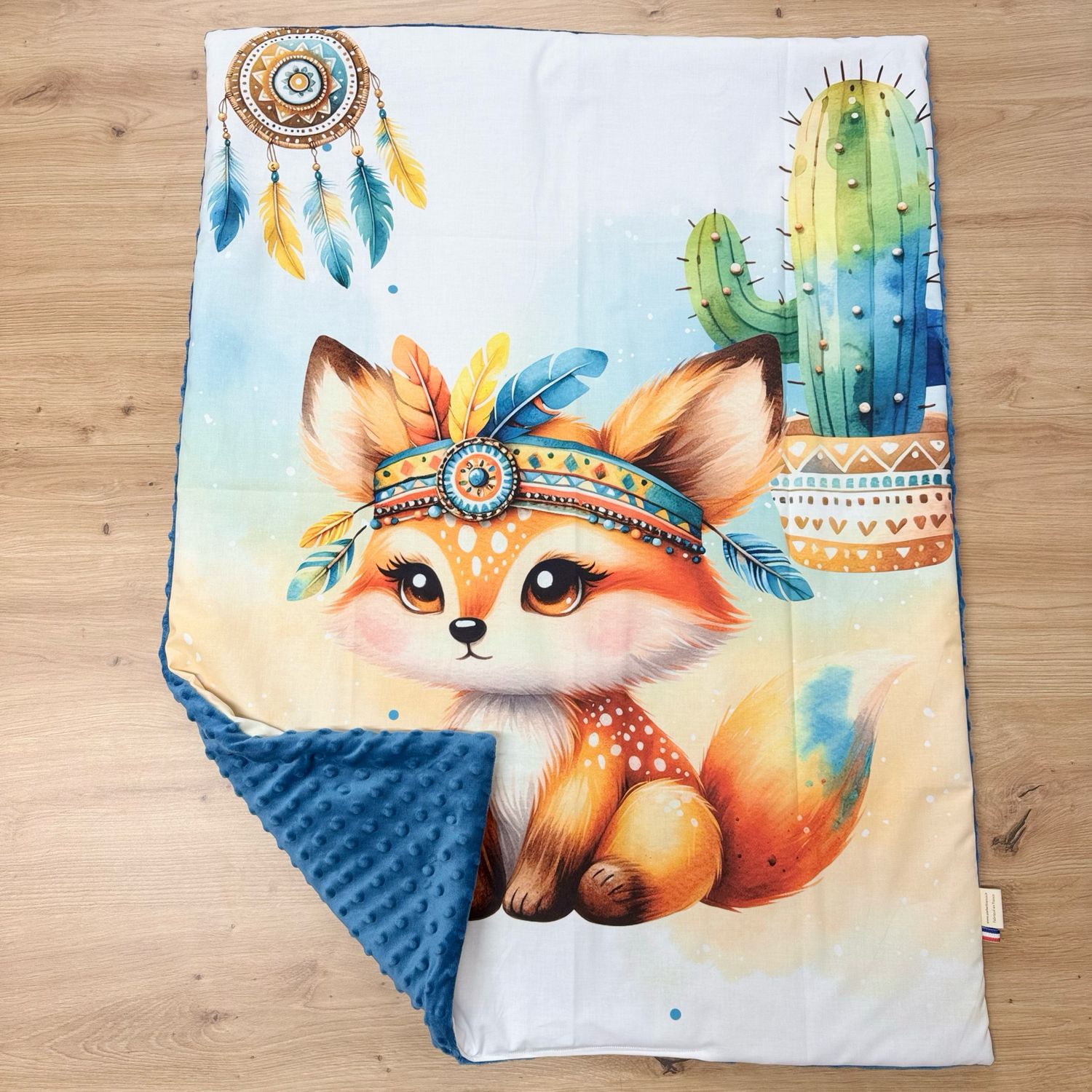 Couverture bébé personnalisable - Motifs Renard