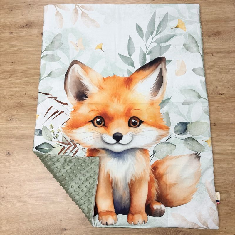 Couverture bébé personnalisable - Motifs Renard