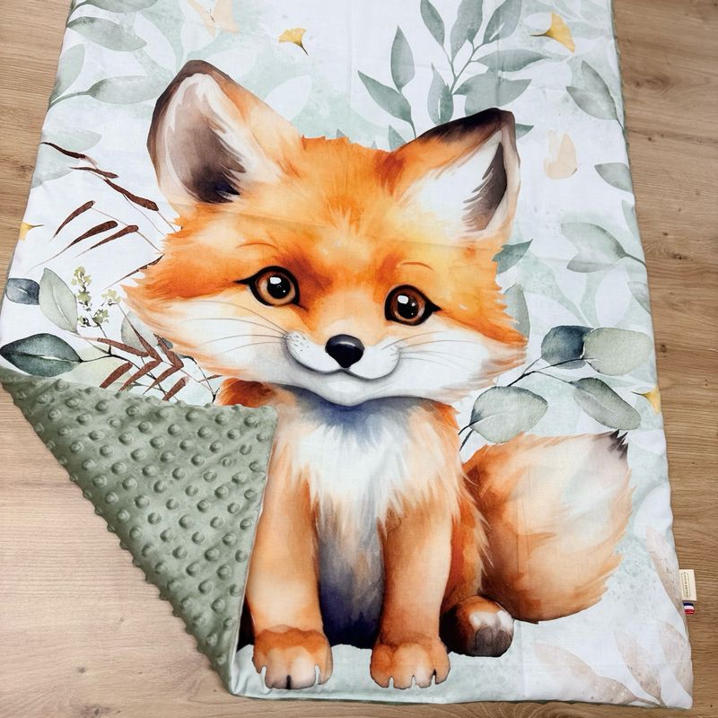 Couverture bébé personnalisable - Motifs Renard