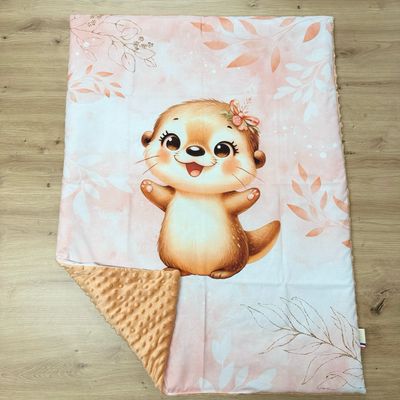 Couverture bébé personnalisable - Motifs Loutres