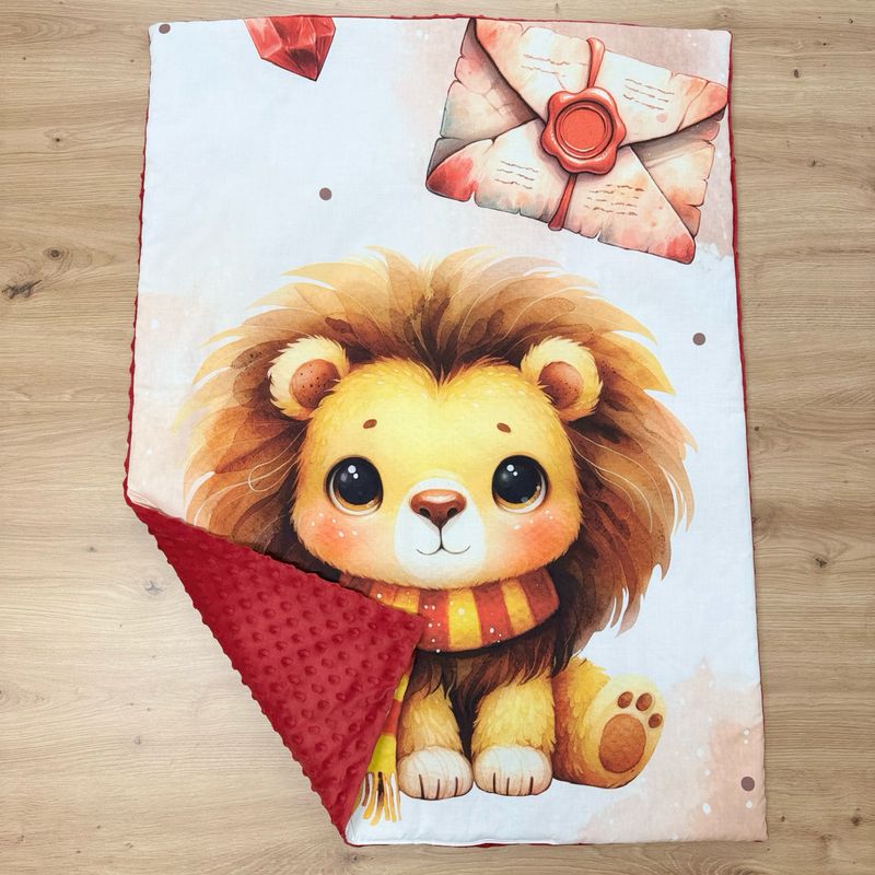 Couverture bébé personnalisable - Motifs Lion sorcier