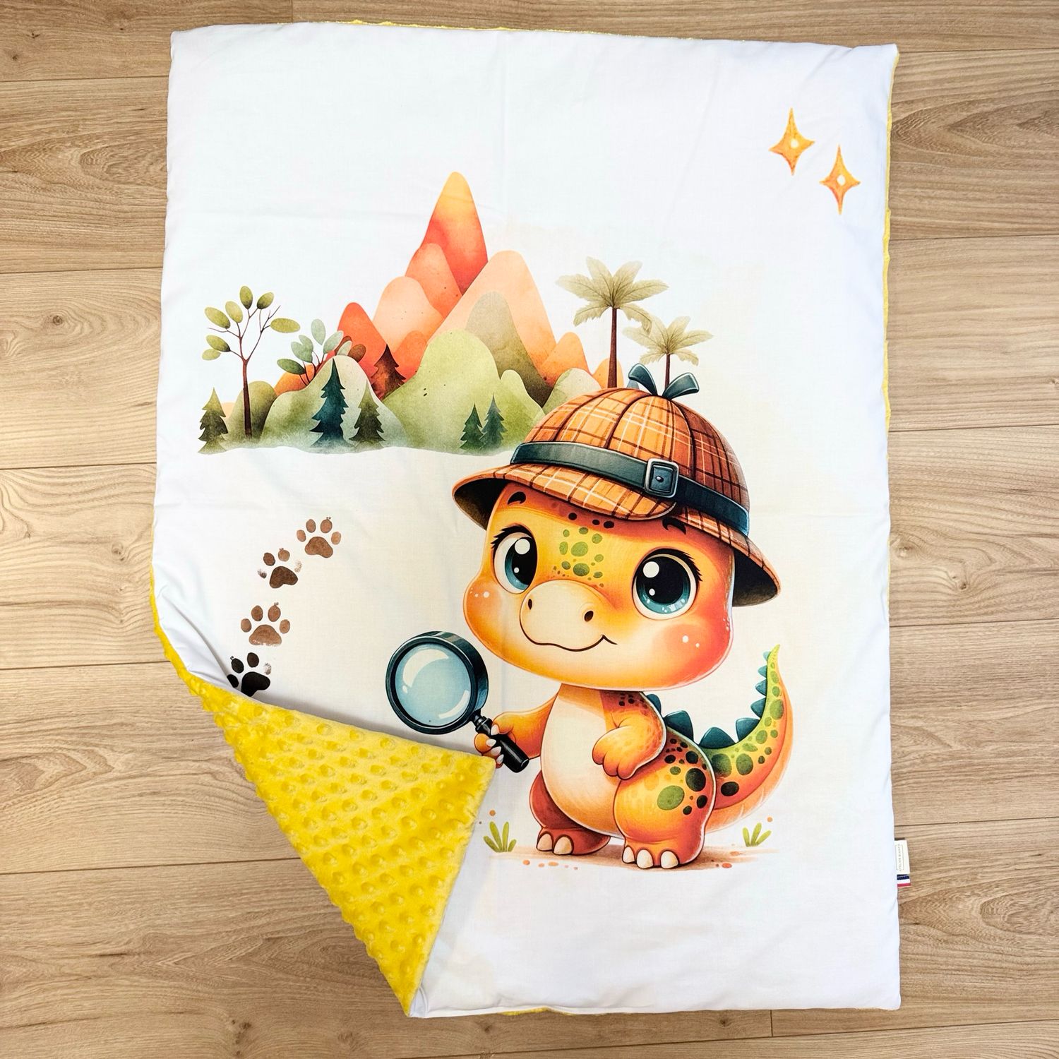 Couverture bébé personnalisable - Motifs Dinosaure