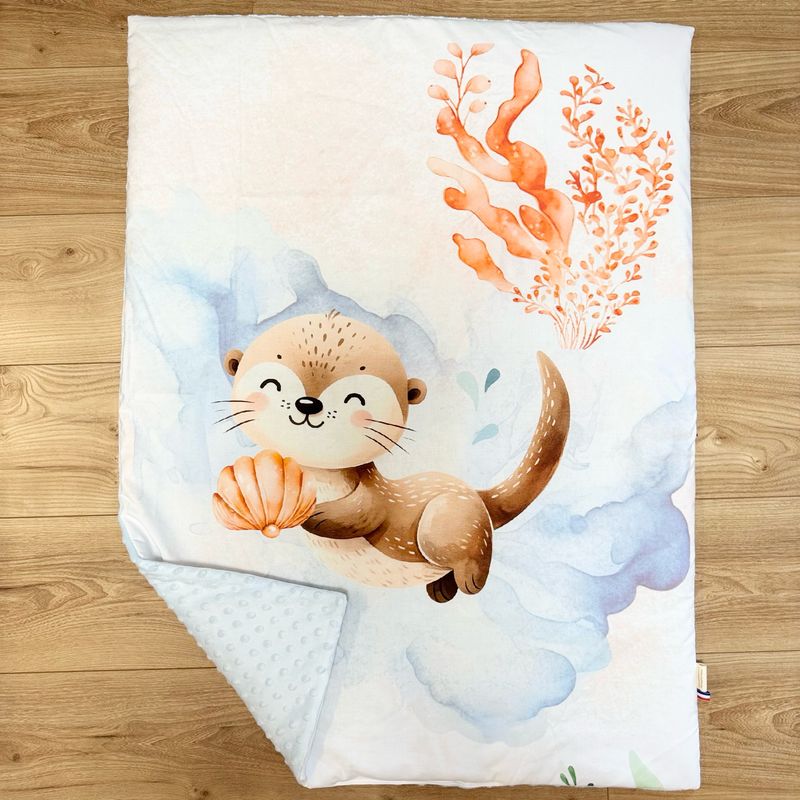 Couverture bébé personnalisable - Motifs Loutre
