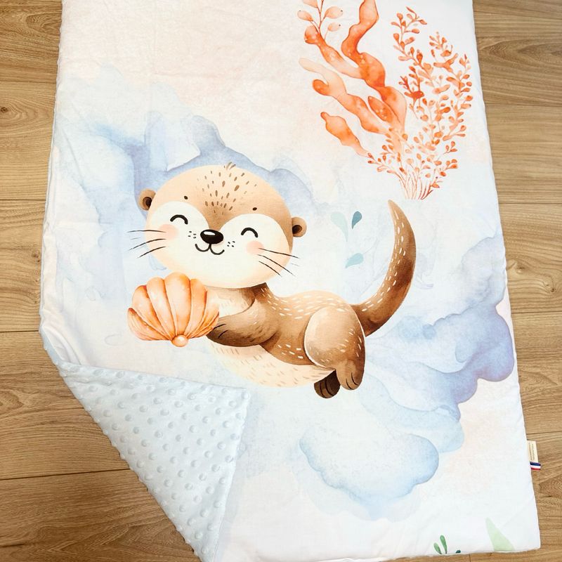Couverture bébé personnalisable - Motifs Loutre