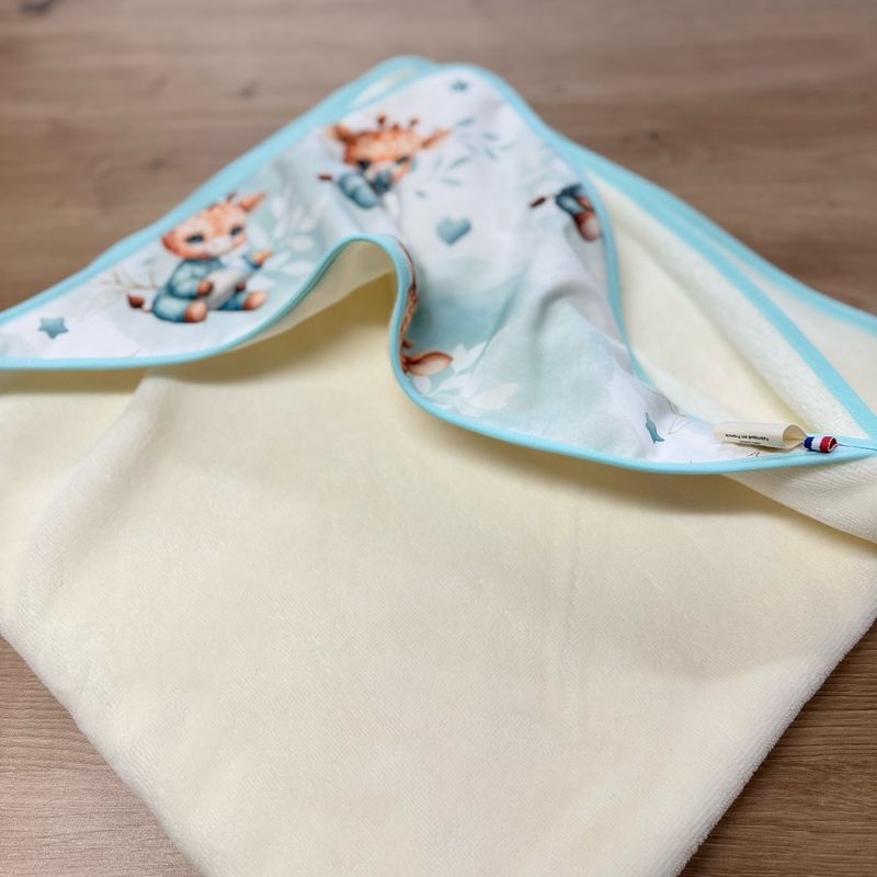 Cape de bain bébé - Motifs Girafe