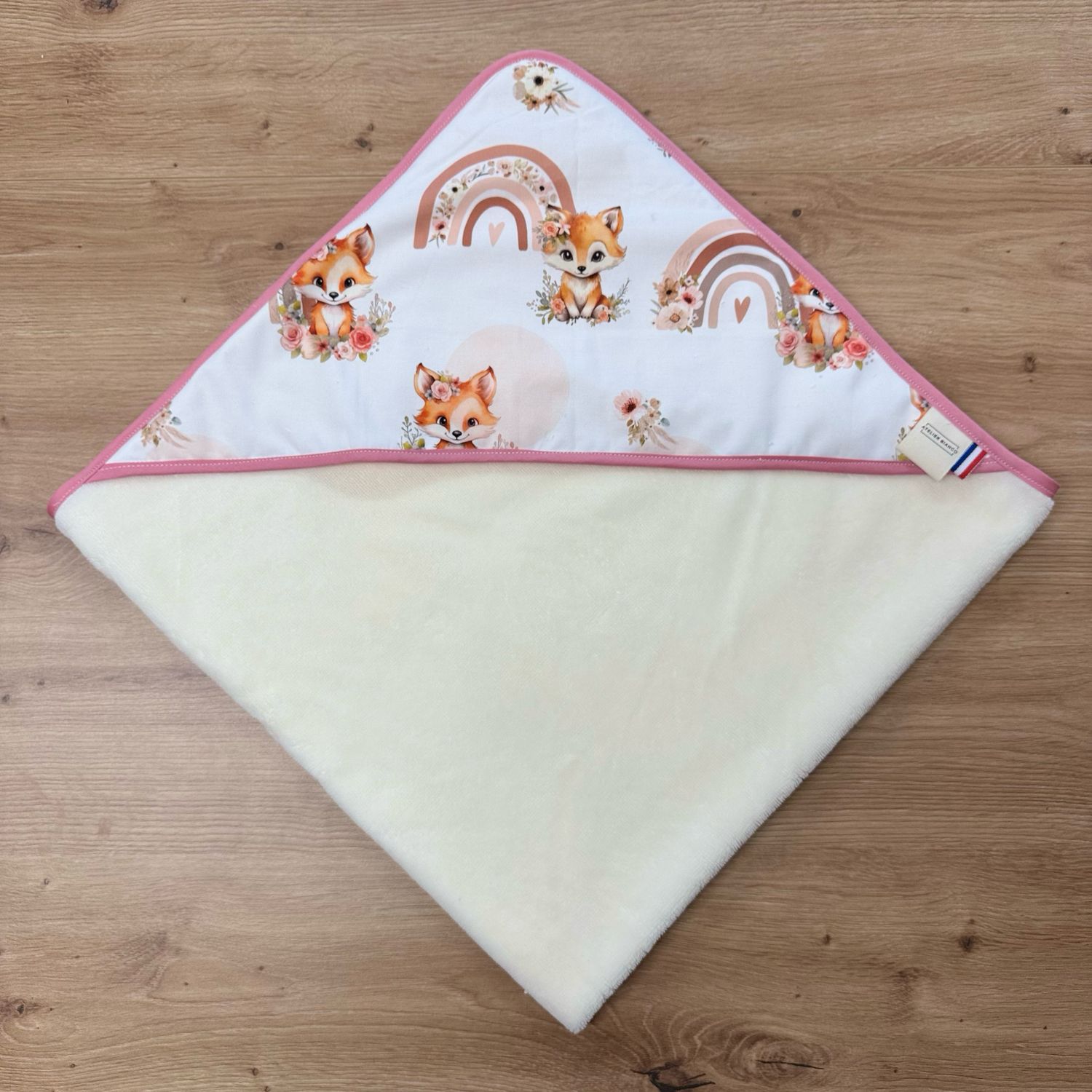 Cape de bain bébé - Motifs Renard