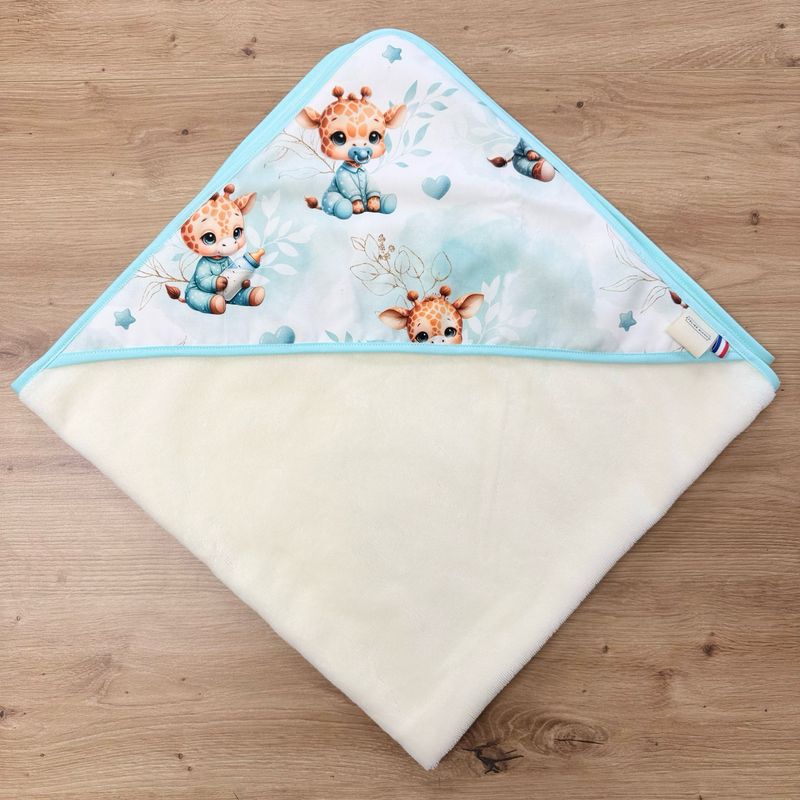 Cape de bain bébé - Motifs Girafe