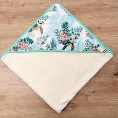 Cape de bain bébé - Motifs Tortue