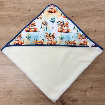 Cape de bain bébé - Motifs Renards