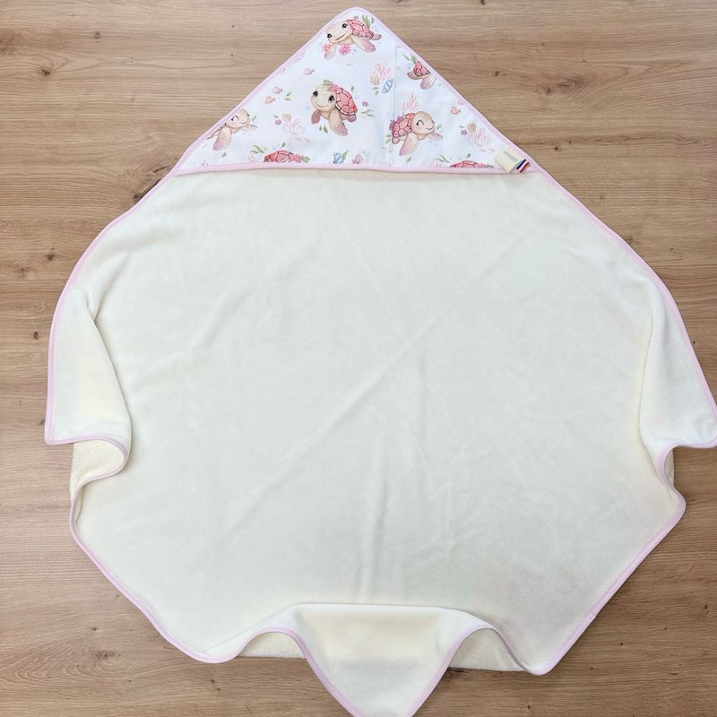 Cape de bain bébé - Motifs Tortue