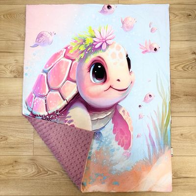 Couverture bébé personnalisable - Motifs Tortue