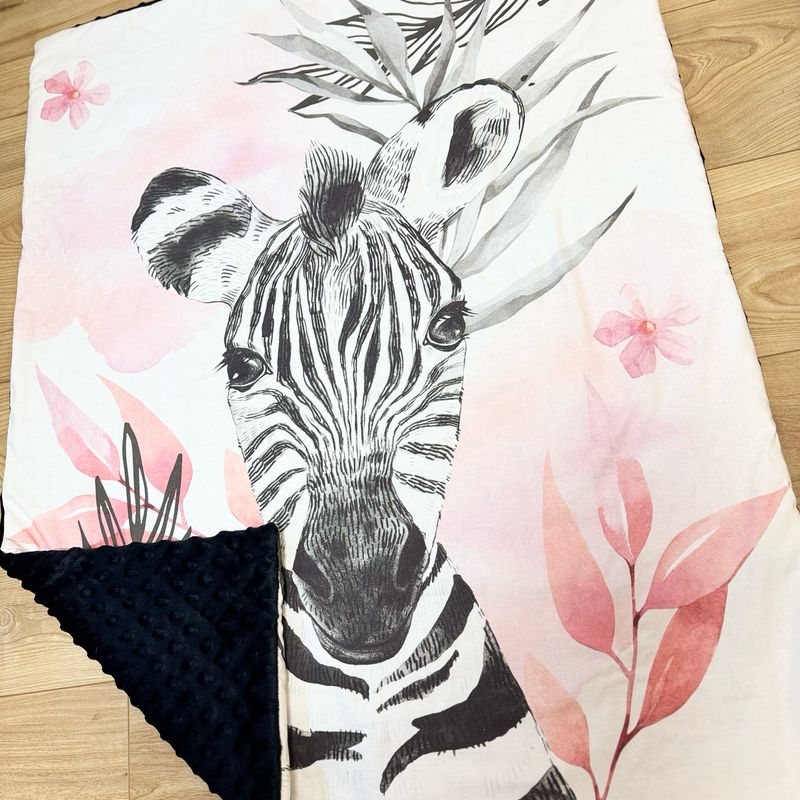 Couverture bébé personnalisable - Motifs Zèbre