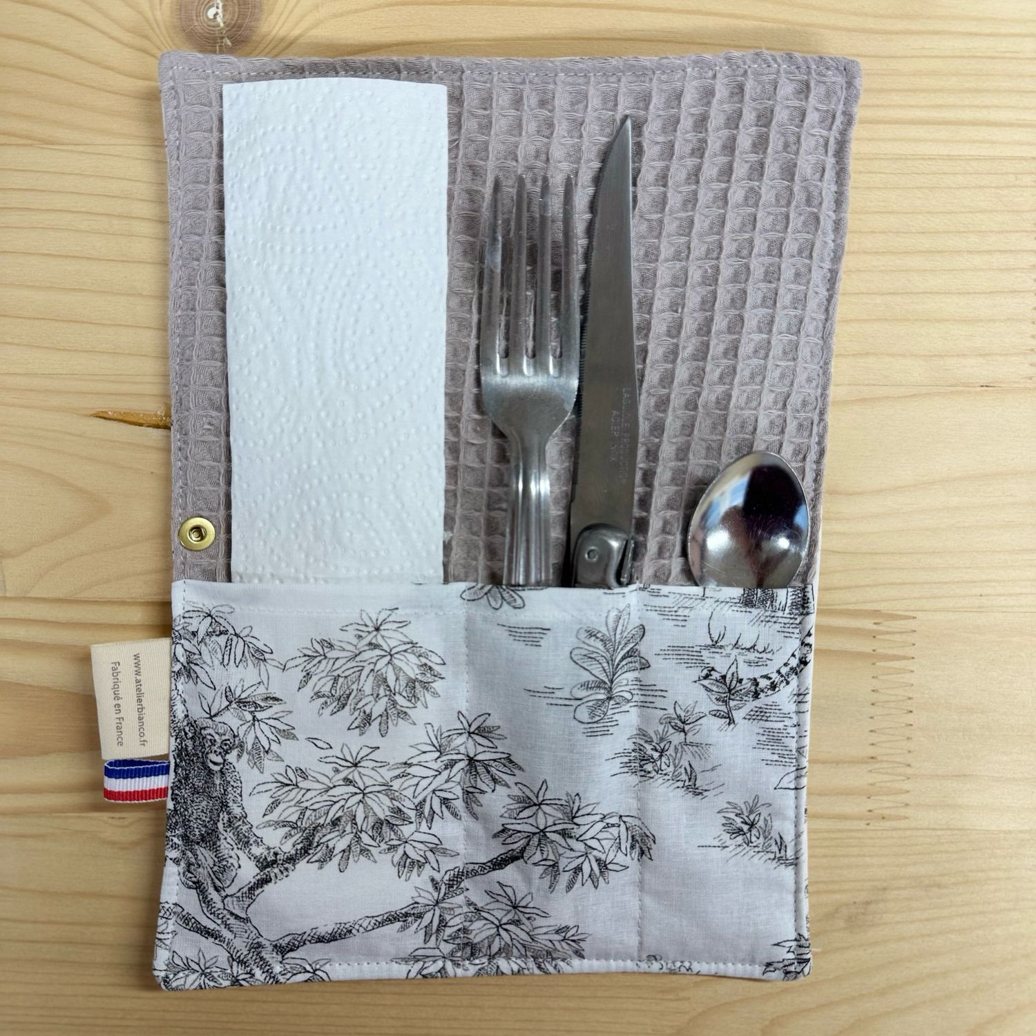 Pochette Multi-Usages – Couverts, Brosse à dents & Dentifrice