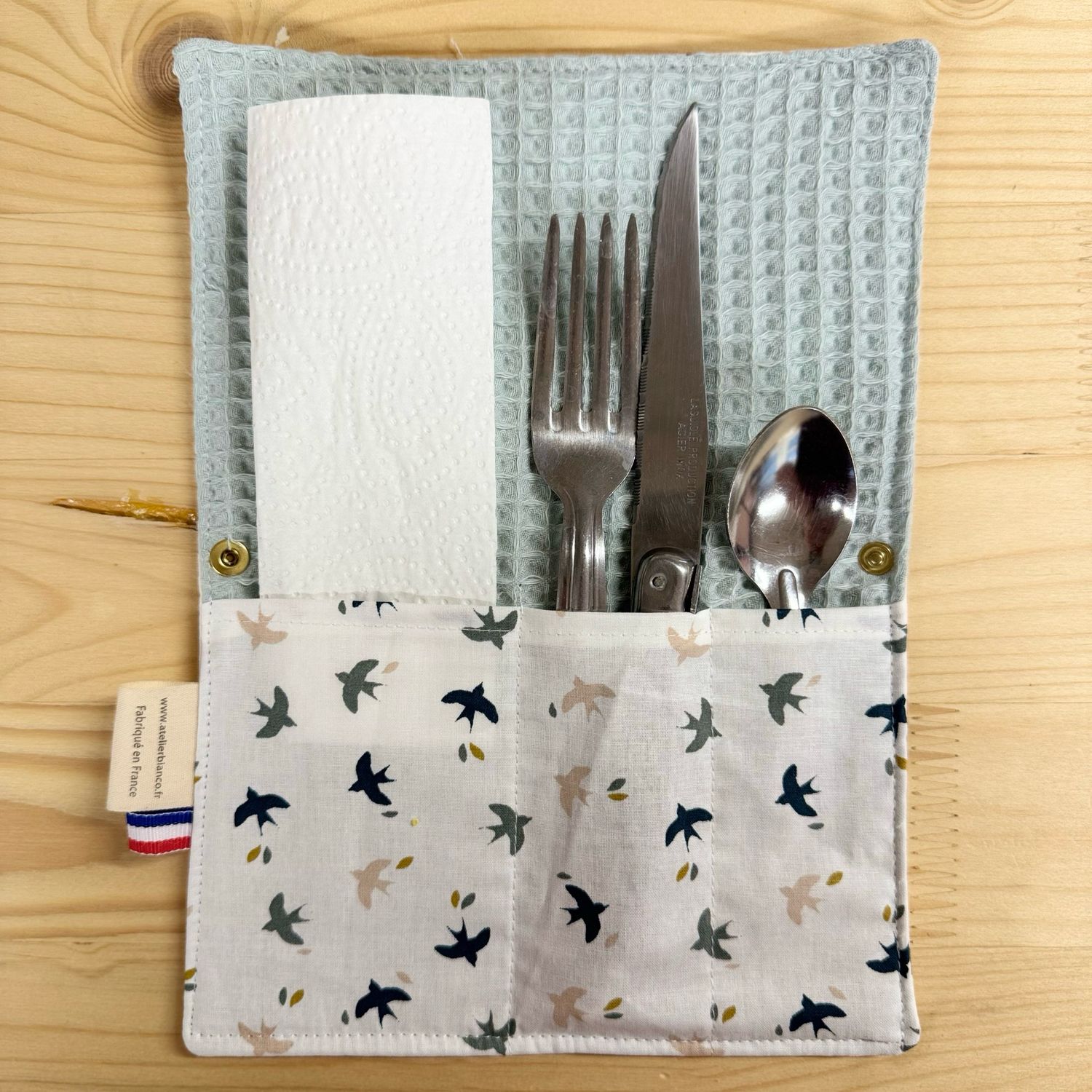 Pochette Multi-Usages – Couverts, Brosse à dents & Dentifrice