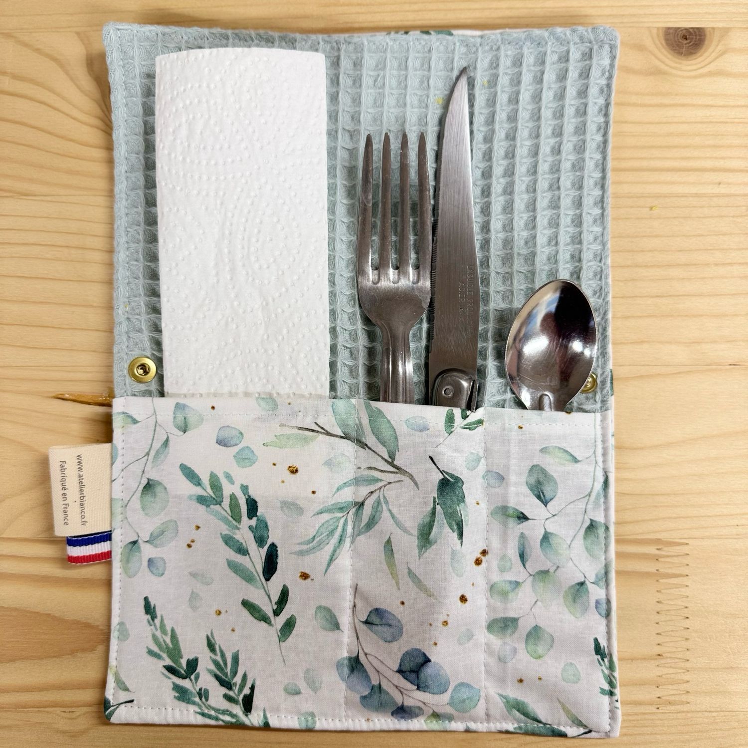 Pochette Multi-Usages – Couverts, Brosse à dents & Dentifrice