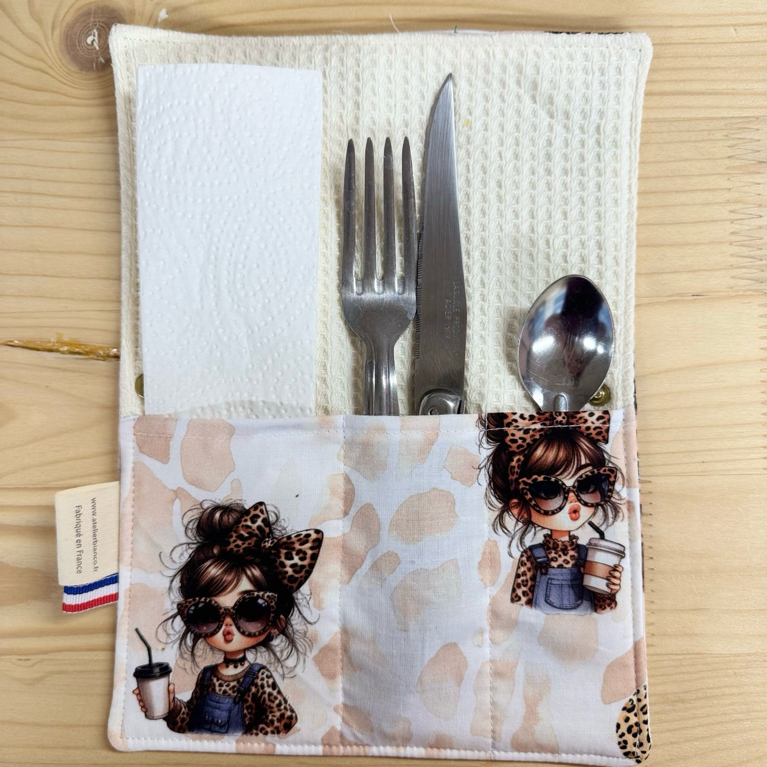 Pochette Multi-Usages – Couverts, Brosse à dents & Dentifrice