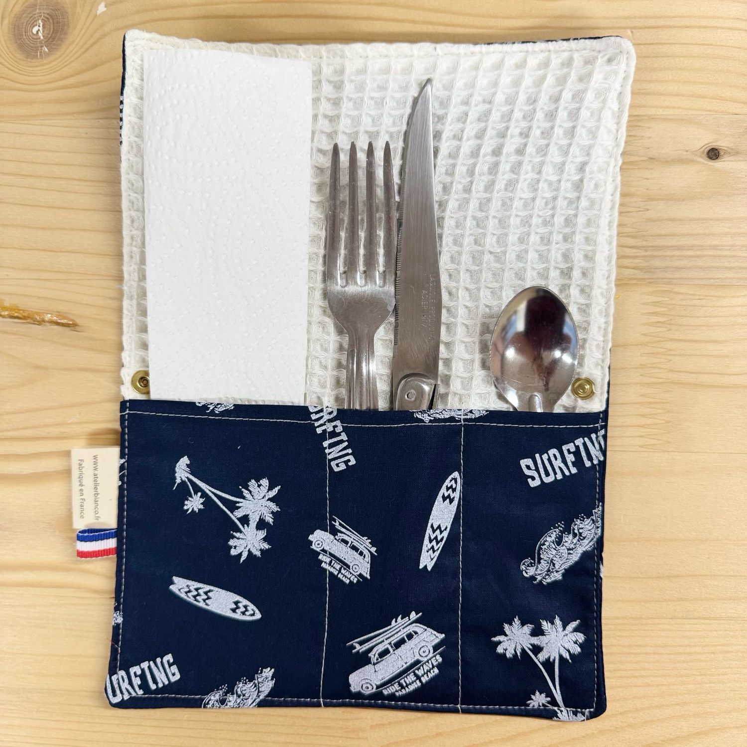 Pochette Multi-Usages – Couverts, Brosse à dents & Dentifrice