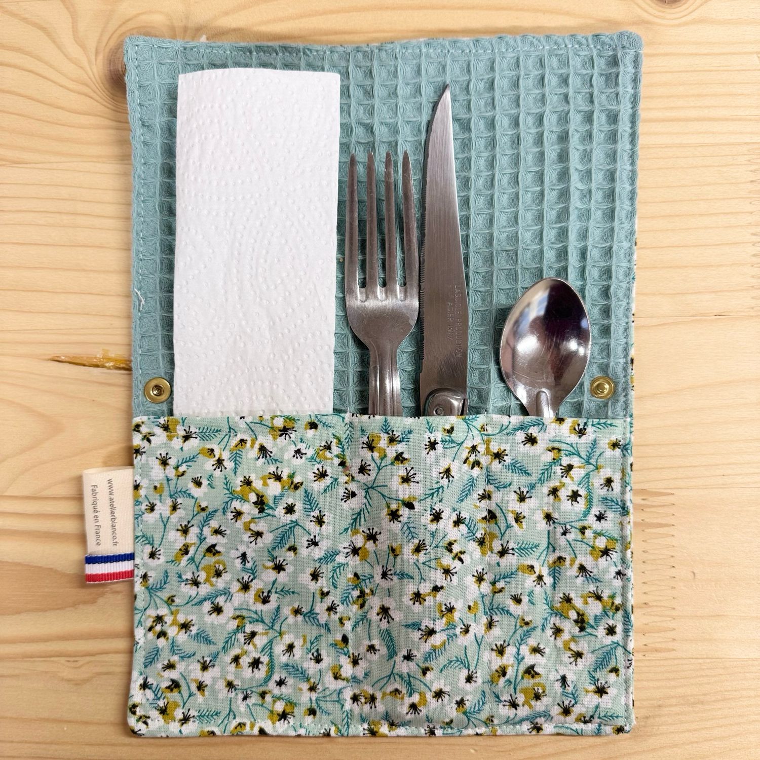 Pochette Multi-Usages – Couverts, Brosse à dents & Dentifrice