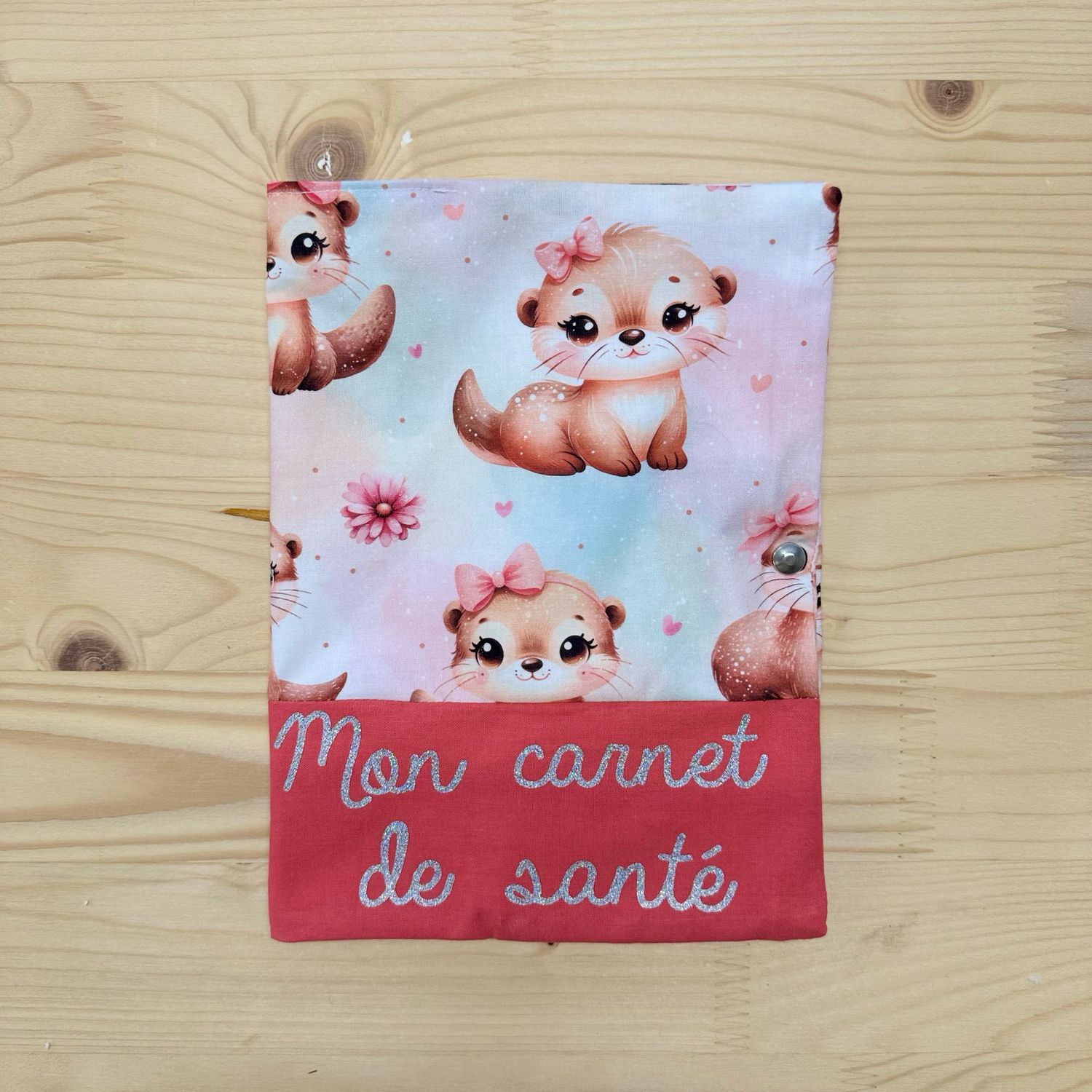 Protège carnet de santé - Motifs Loutres