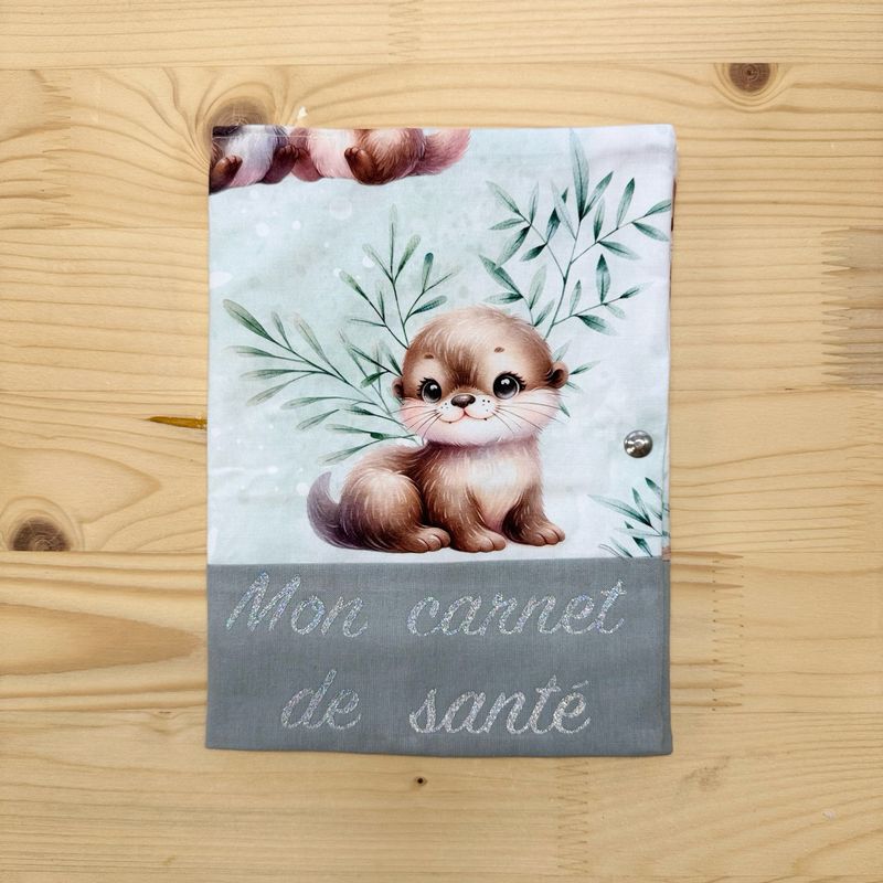 Protège carnet de santé - Motifs Loutres