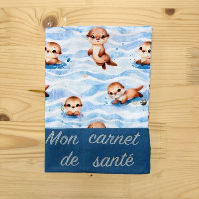 Protège carnet de santé - Motifs Loutres