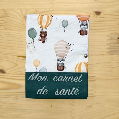 Protège carnet de santé - Motifs Avion, Animaux, Montgolfières