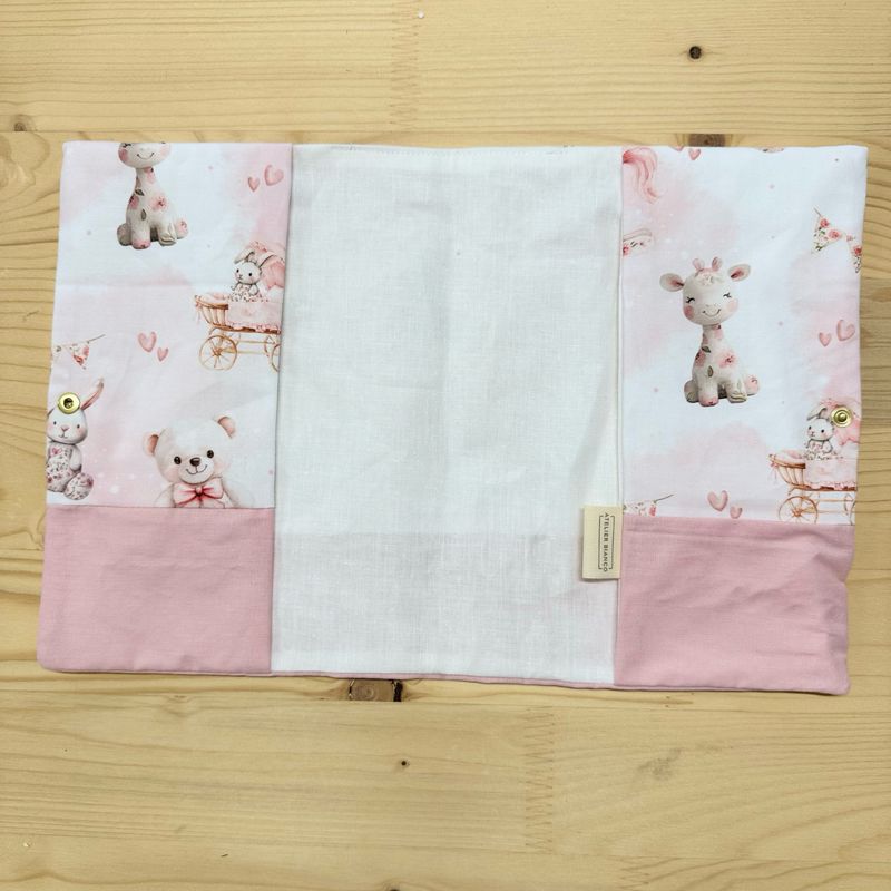 Protège carnet de santé - Motifs Toile de jouy rose