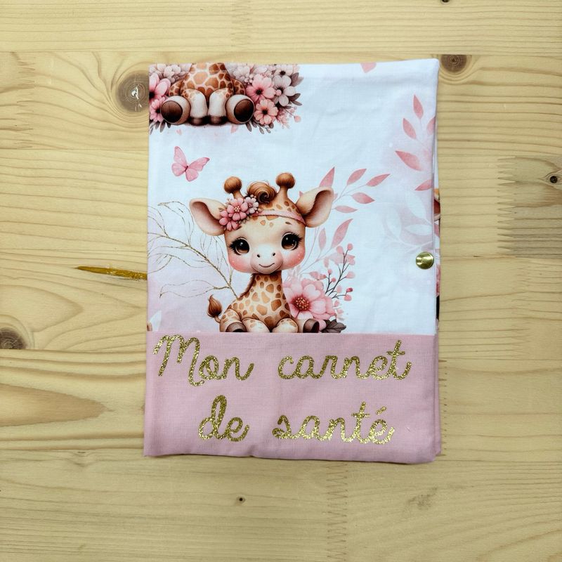Protège carnet de santé - Motifs Girafe