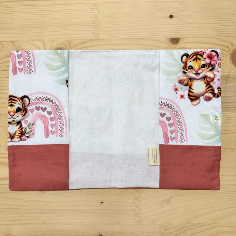 Protège carnet de santé - Motifs Tigre Arc en ciel