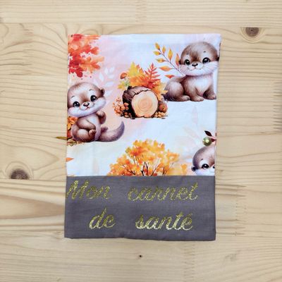 Protège carnet de santé - Motifs Loutres