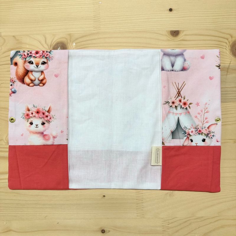 Protège carnet de santé - Motifs Lama, Lapin, Fleurs