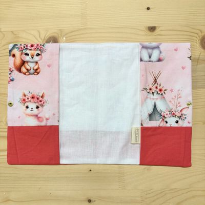 Protège carnet de santé - Motifs Lama, Lapin, Fleurs