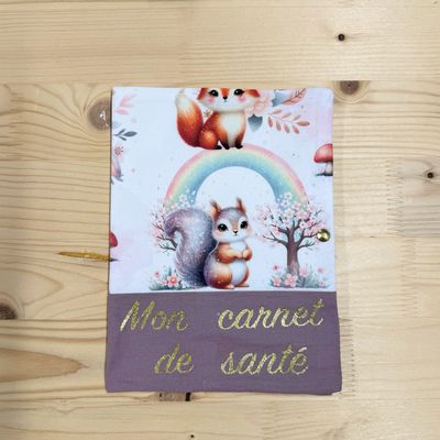 Protège carnet de santé - Motifs Forêt Pailletée
