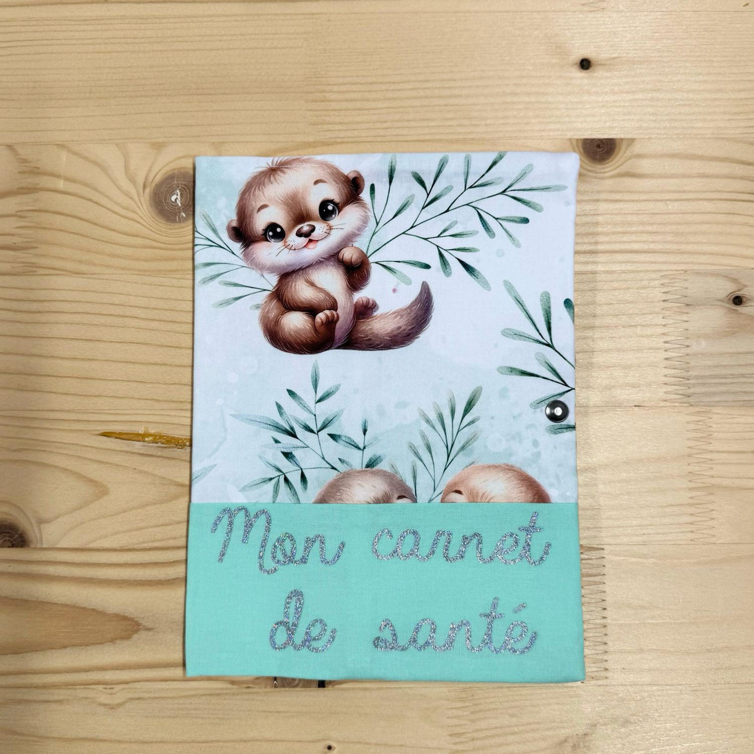Protège carnet de santé - Motifs Loutres