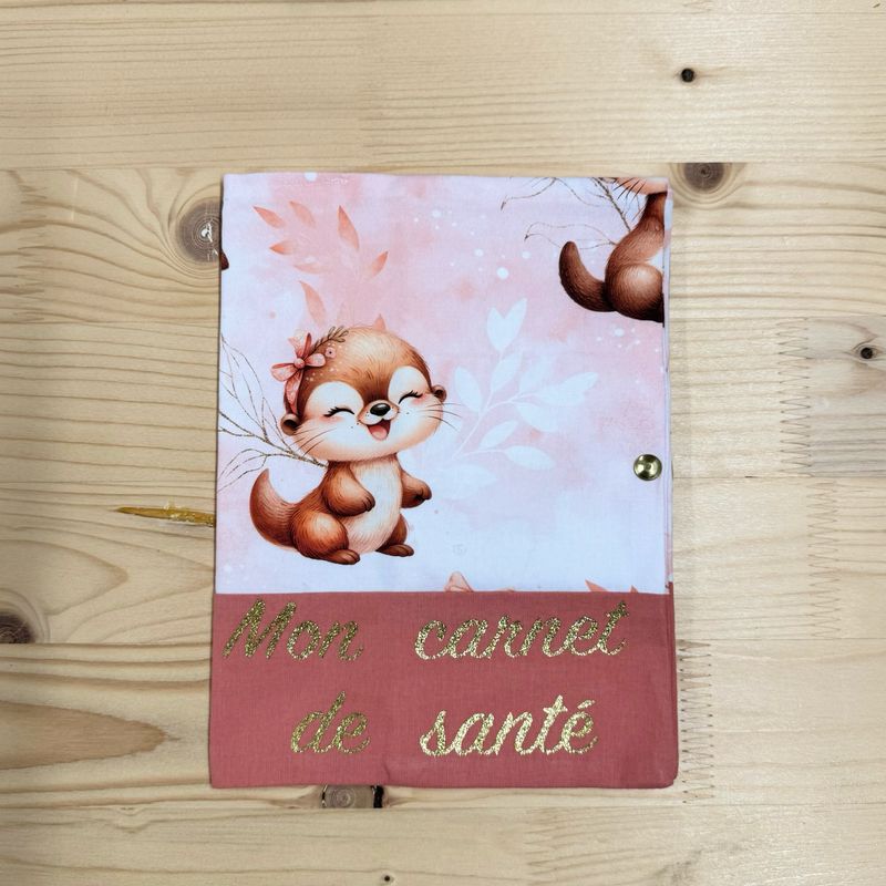 Protège carnet de santé - Motifs Loutres