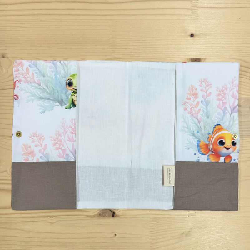 Protège carnet de santé - Motifs Poissons