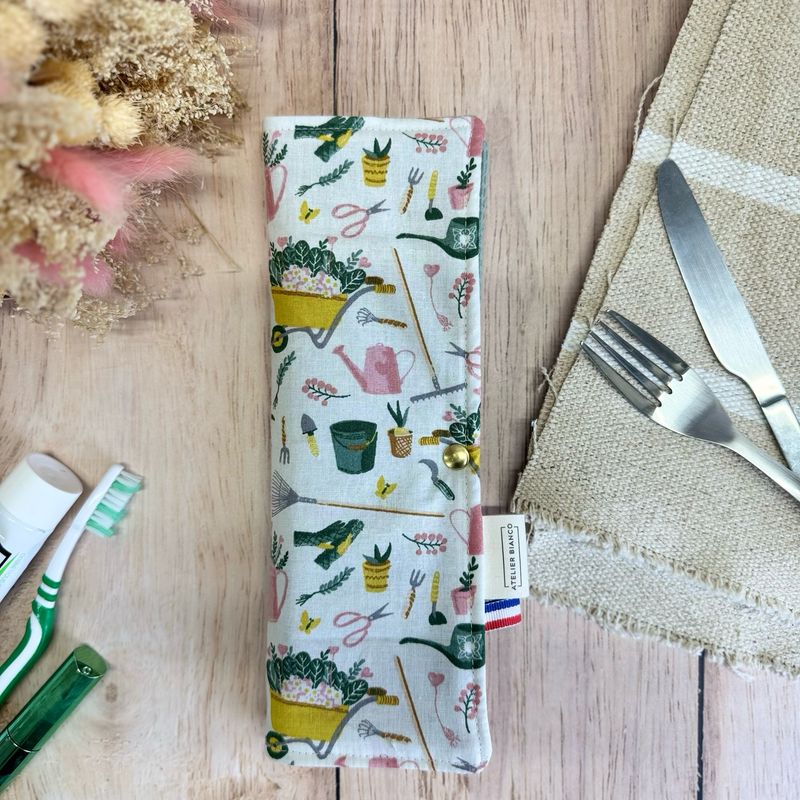 Pochette Multi-Usages – Couverts, Brosse à dents & Dentifrice