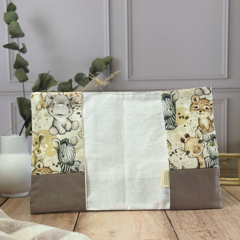 Protège carnet de santé - Motifs Savane beige